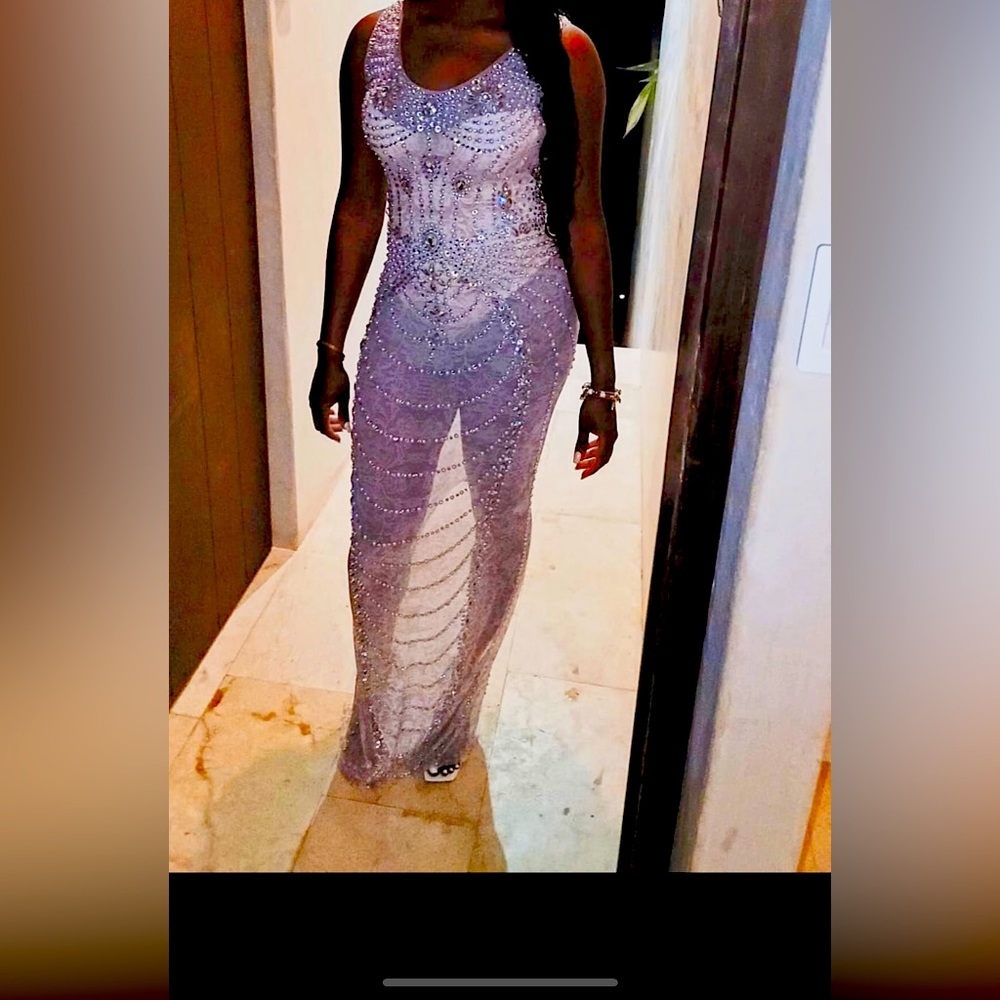 See through gown.